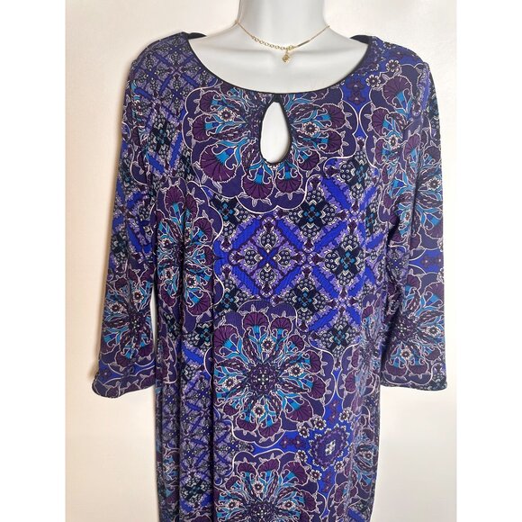 Monroe & Main Reversible Jersey Knit Knee Length Career Office Night Out, M - Picture 4 of 6